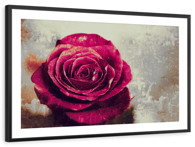 Textured Grunge Rose Wall Art