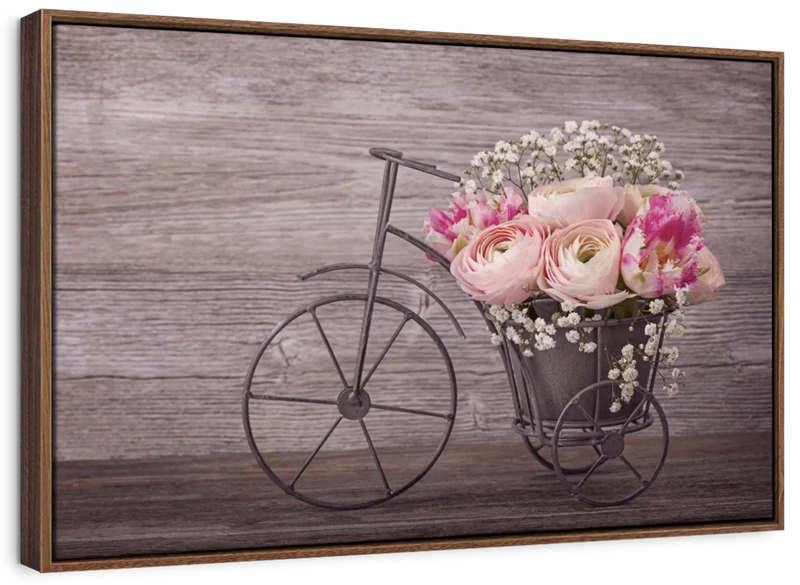 Ranunculus Bicycle Vase Wall Art