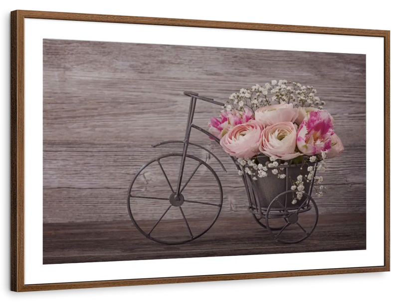 Ranunculus Bicycle Vase Wall Art