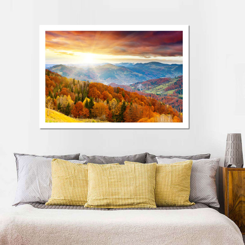 Mountain With Trees Wall Art