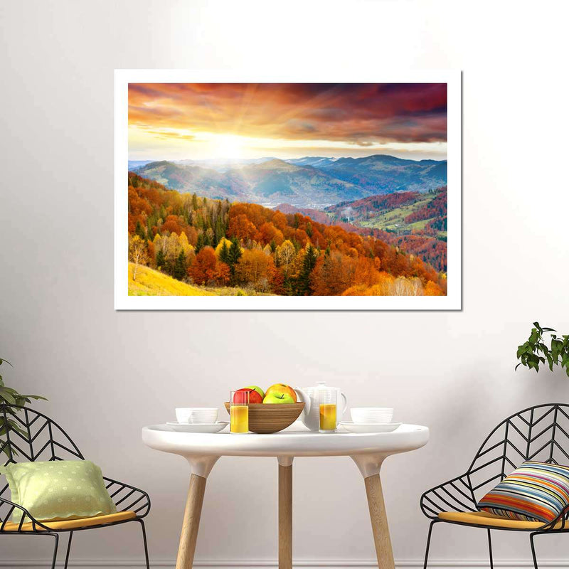 Mountain With Trees Wall Art