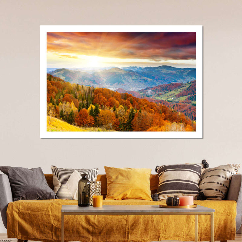 Mountain With Trees Wall Art