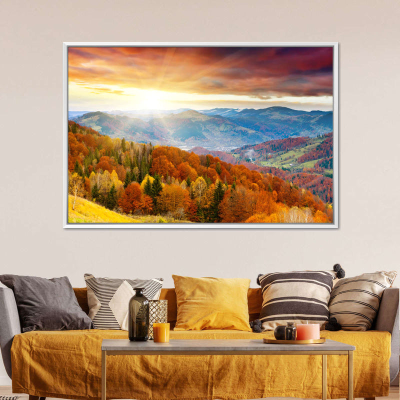Mountain With Trees Wall Art