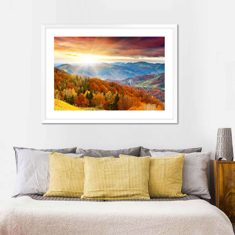 Mountain With Trees Wall Art