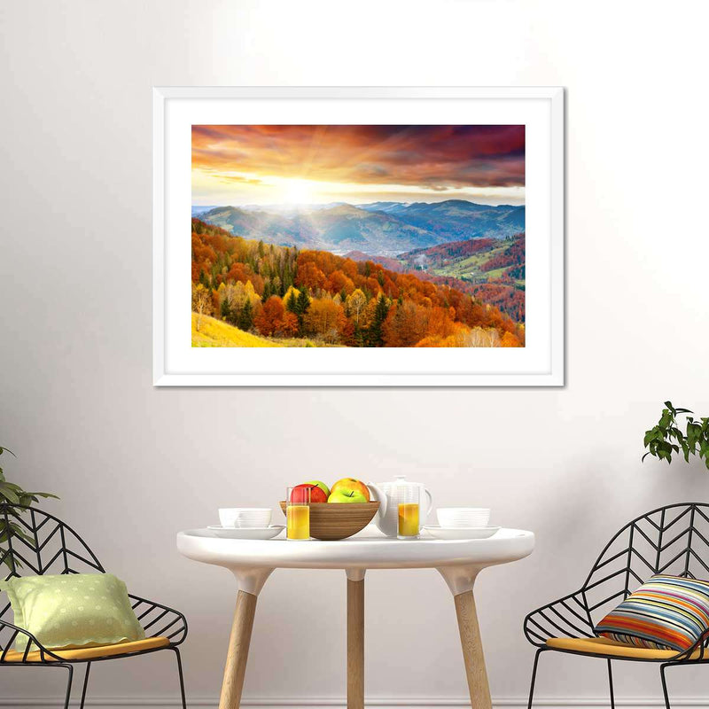 Mountain With Trees Wall Art