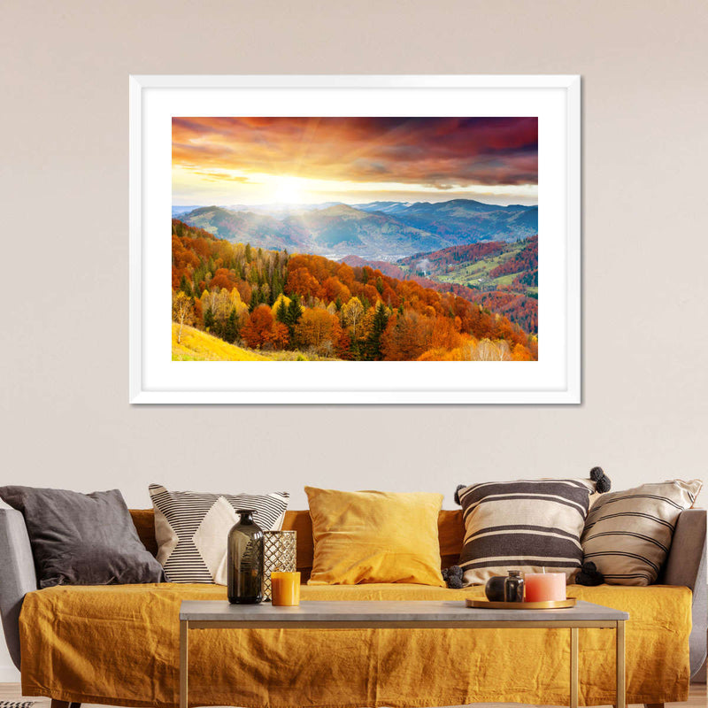 Mountain With Trees Wall Art