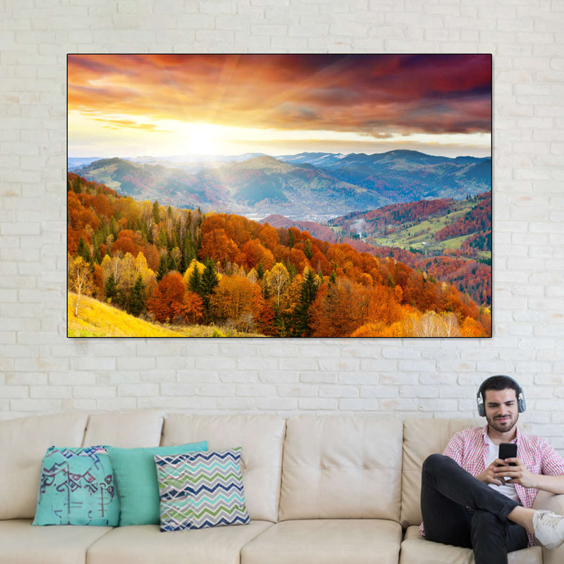 Mountain With Trees Wall Art