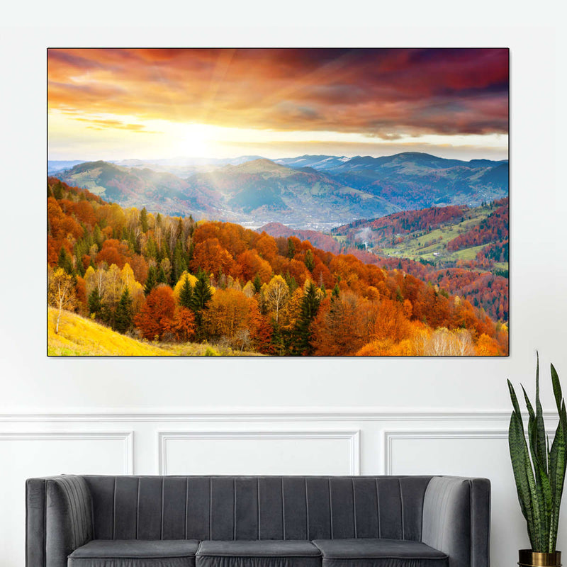 Mountain With Trees Wall Art