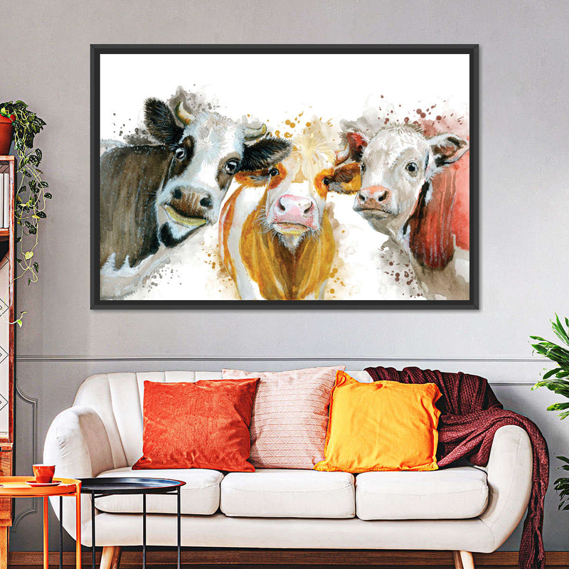 Livestock Cows Splash Wall Art