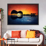 Guitar Sunset Wall Art
