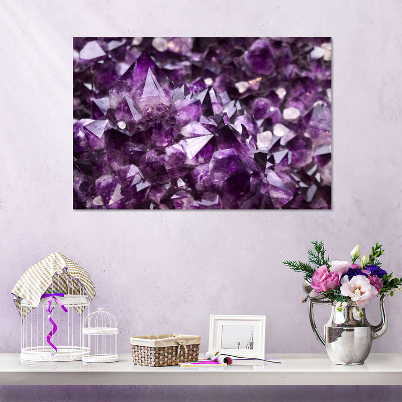 Purple Amethyst Geode Wall Art