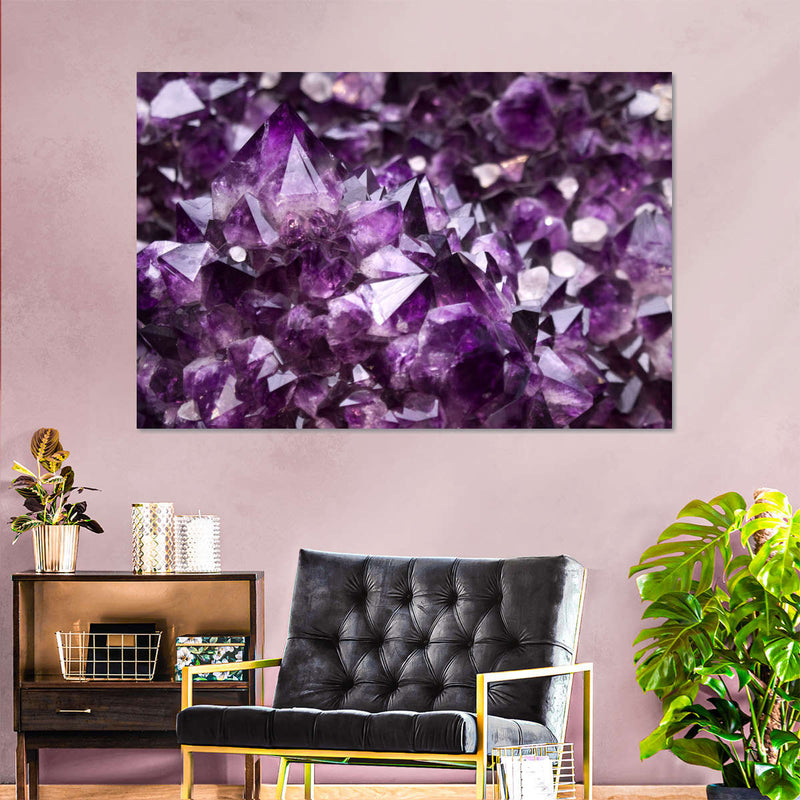 Purple Amethyst Geode Wall Art