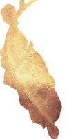 Triple Golden Leaves Wall Art