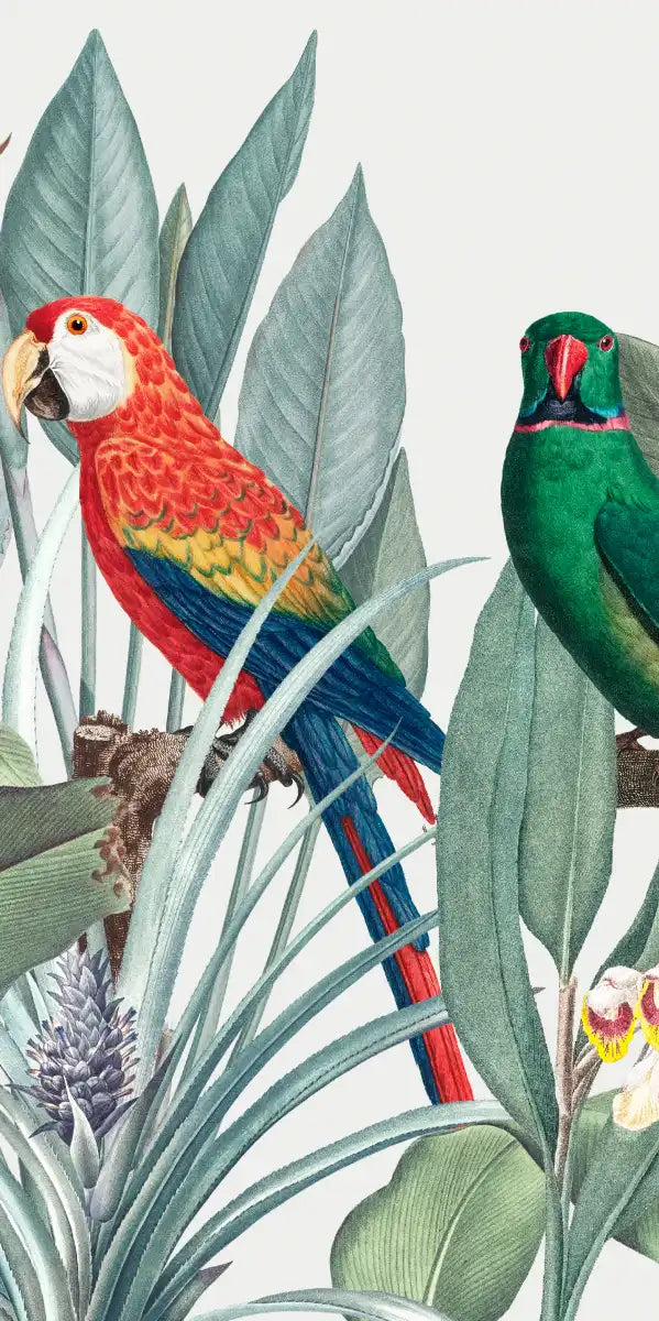 Tropical Safari Parrots Wall Art