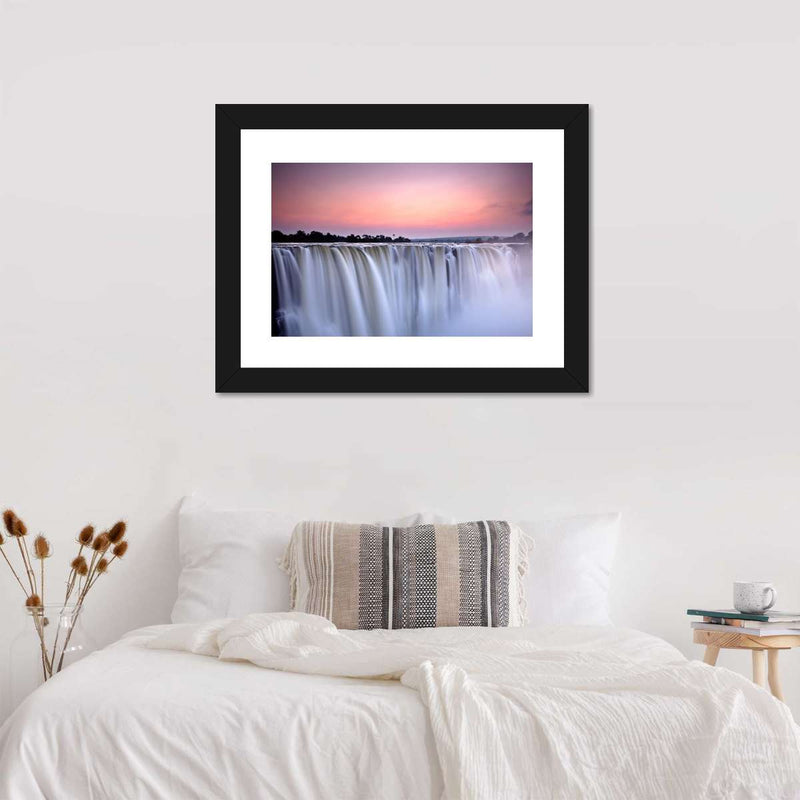 Sunset At Victoria Falls Wall Art