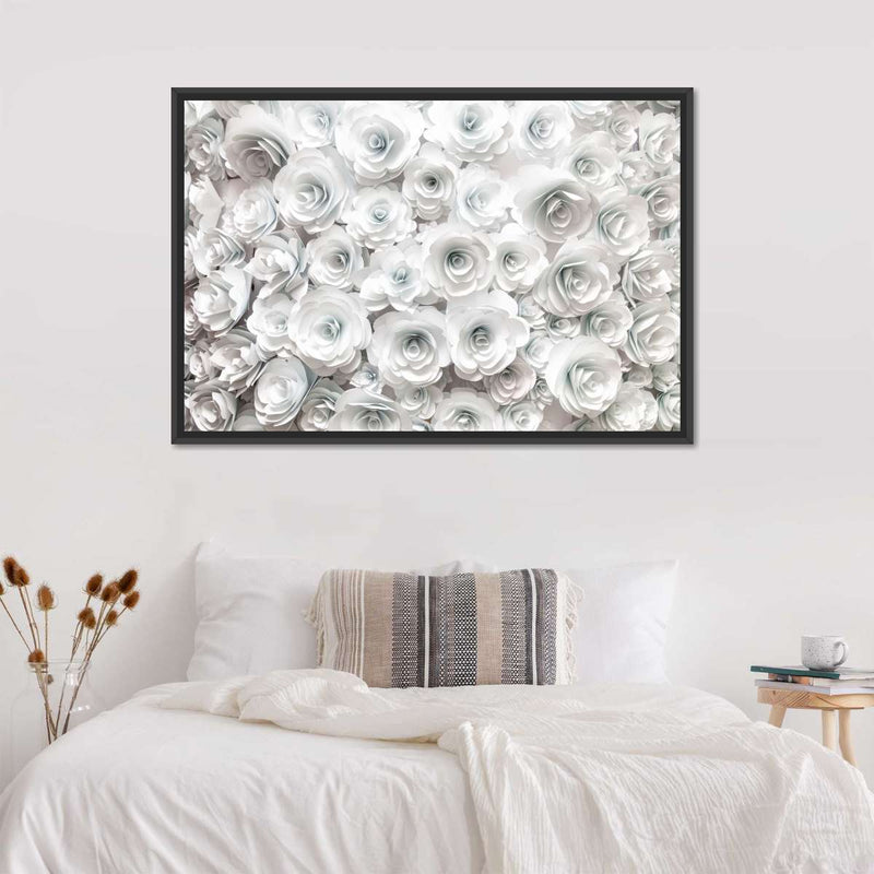 White Roses Wall Art