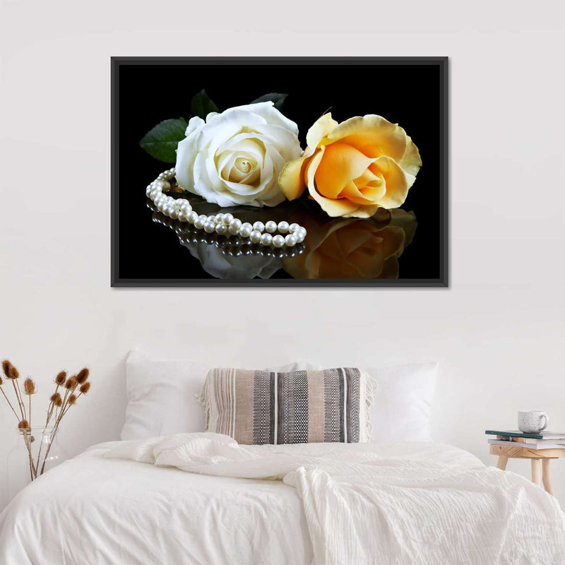 Pearls And Roses Wall Art
