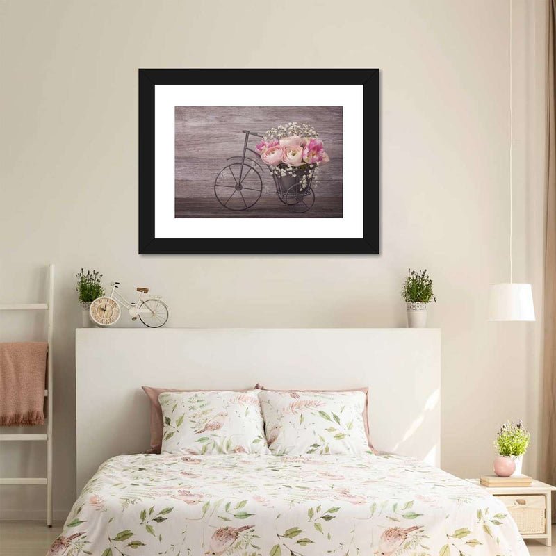 Ranunculus Bicycle Vase Wall Art
