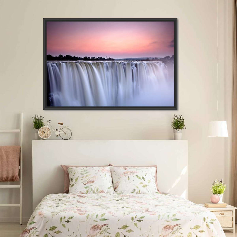 Sunset At Victoria Falls Wall Art