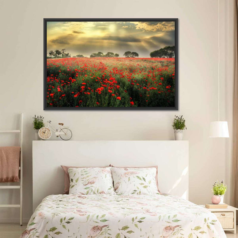 Scandinavian Poppy Field Wall Art