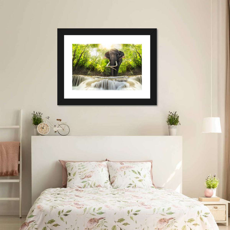 Waterfall Elephant Wall Art