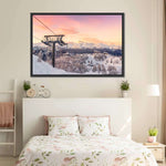 Skiing On Snowy Mountain Wall Art