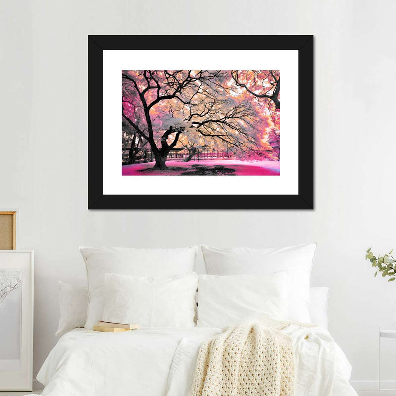 Pink Bloom Claw Trees Wall Art