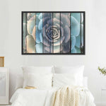 Rustic Blooming Succulent Wall Art