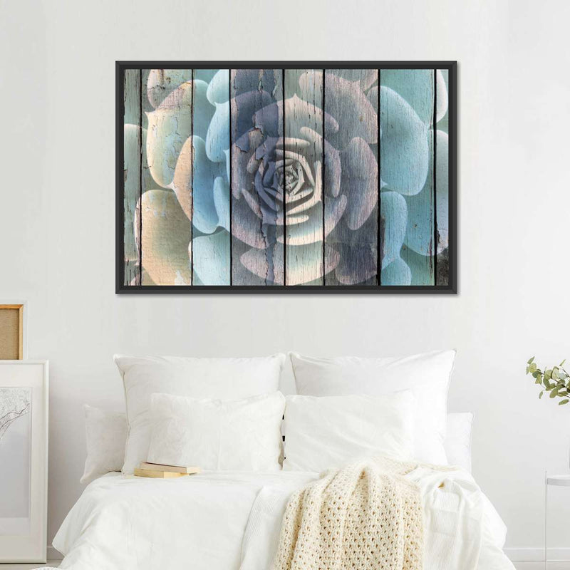 Rustic Blooming Succulent Wall Art