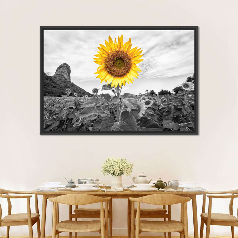 Pop Golden Sunflower Wall Art