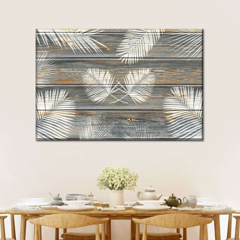 Wooden Palm Leaves Wall Art