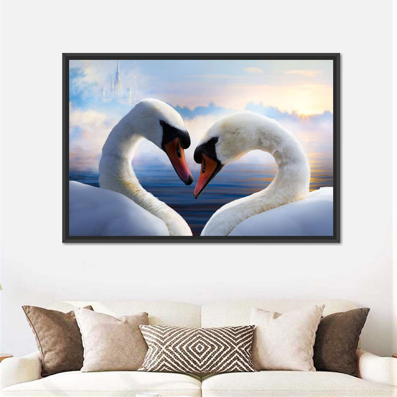 Swan Romance Wall Art