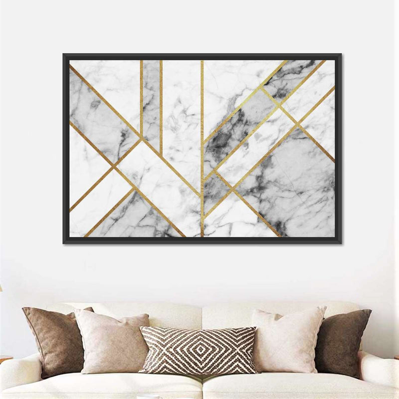 Marble Texture Geometric Abstract Wall Art