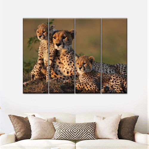 Safari Cheetah Family Wall Art