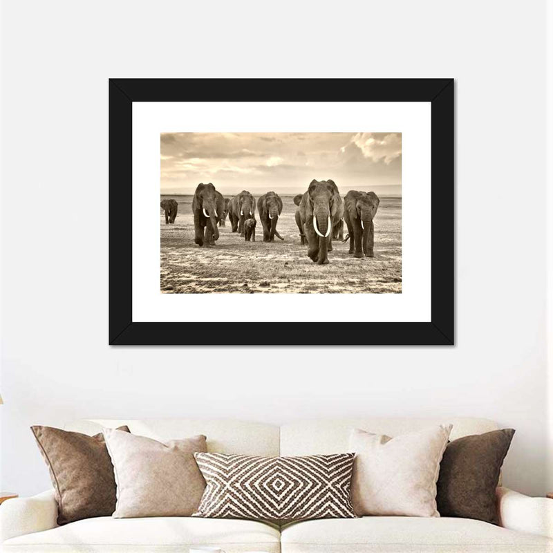 Herd Of Elephants Wall Art