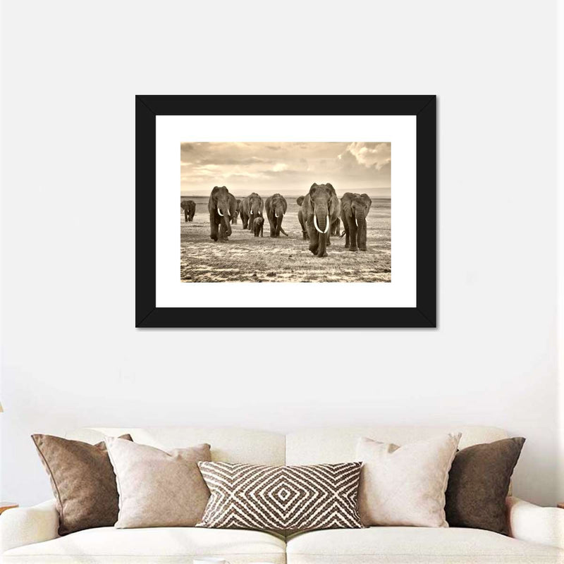 Herd Of Elephants Wall Art