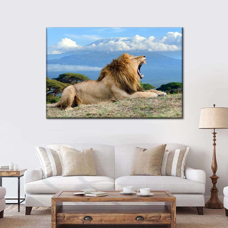 Roaring Safari Lion Wall Art