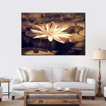 Sepia Lotus Flower Wall Art