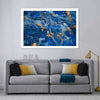 Navy And Gold Abstract Wall Art