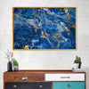 Navy And Gold Abstract Wall Art