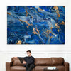 Navy And Gold Abstract Wall Art
