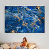 Navy And Gold Abstract Wall Art