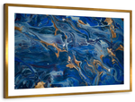 Navy And Gold Abstract Wall Art