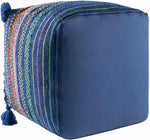 Krumbach Dark Blue Pouf