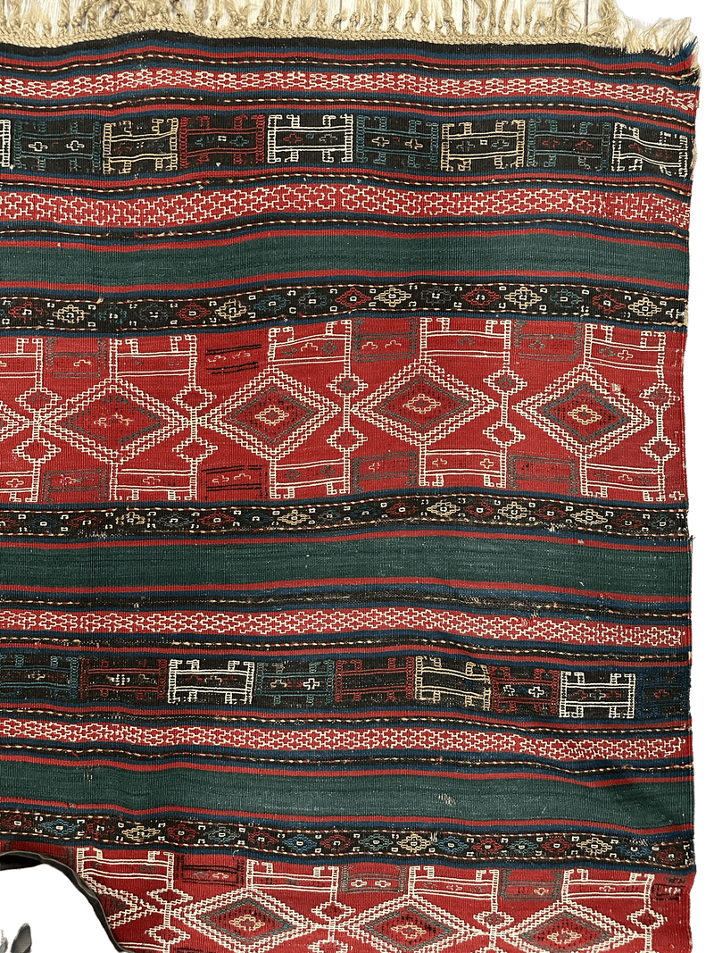 UNIQUE (collectors special) Antique Caucasian Verneh Rug 5’4” x 8’