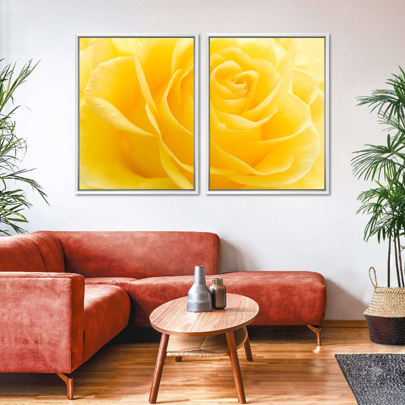 Yellow Rose Petals Wall Art