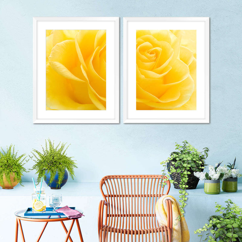 Yellow Rose Petals Wall Art