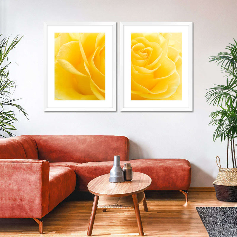 Yellow Rose Petals Wall Art