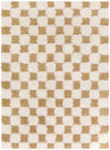 Atira Mustard Checkered Area Rug
