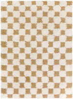 Atira Mustard Checkered Area Rug